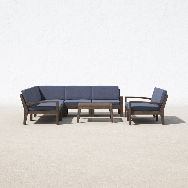 Poe Outdoor 7 Piece Sectional Seating Group with Cushions & Reviews